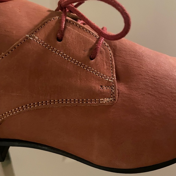 John Fluevog Tudor Prysten Square Toe Lace Up Dress Shoe Leather Portugal Made - Picture 5 of 16